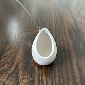 Small White Hanging Plant Pot (1” wide, 1-3” tall - no drainage hole)